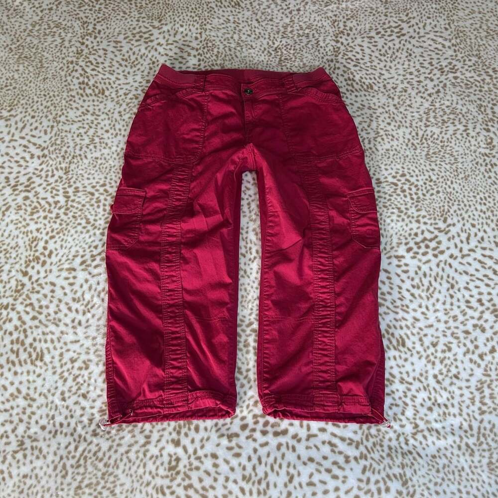 Style & Co Cargo Capri Pants Size 10 Red